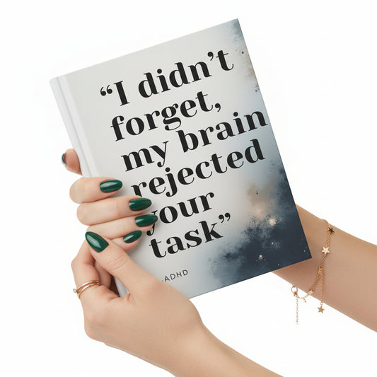 ADHD Humor Hardcover Journal — Funny ADHD Notebook for Adults